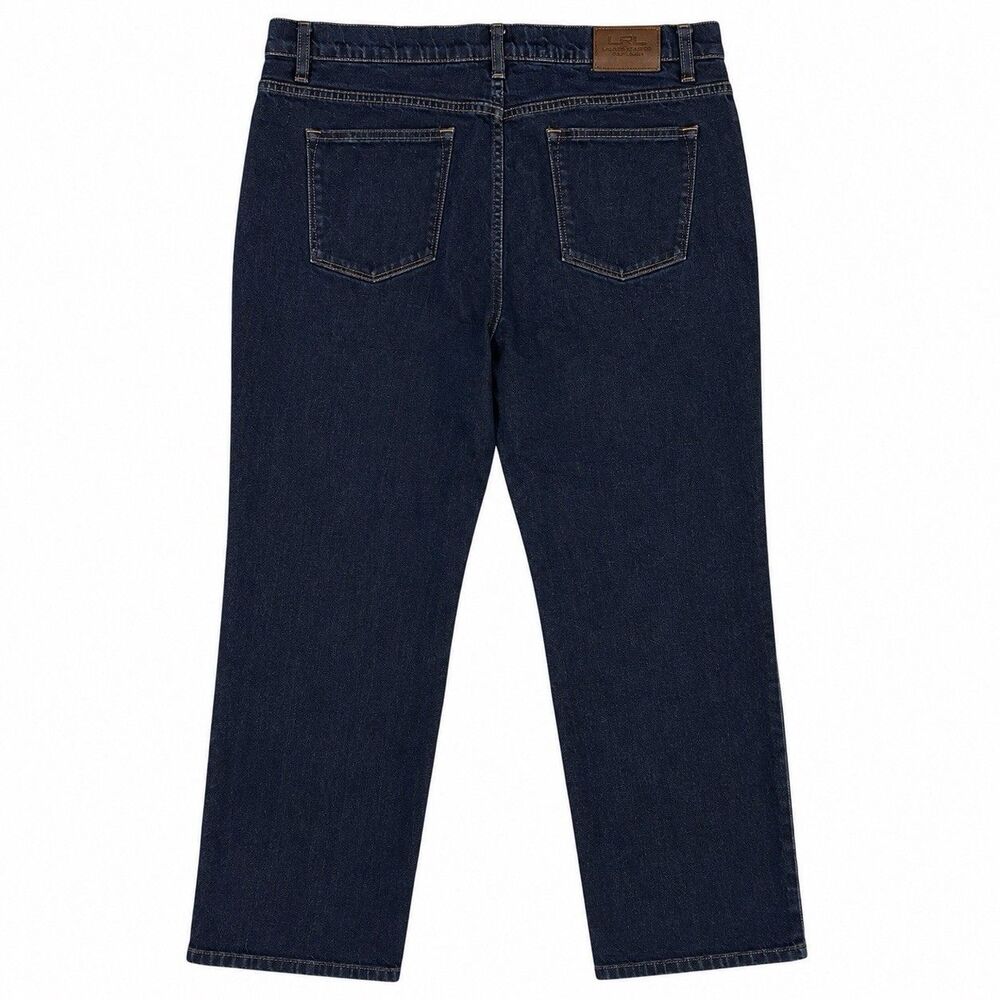 LRL LAUREN Ralph Lauren Jeans Co. Women's 18W Classic Straight Dark Wash Stretch - Picture 6 of 7